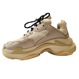 BALENCIAGA Men Sneakers Triple S White 25cm Size EU 38 / US 8
